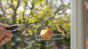 Il plie un simple cintre en métal en 3 minutes : la technique gratuite pour créer une mangeoire à oiseaux