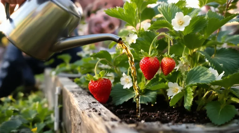 Les fraisiers donnent de plus gros fruits si vous les arrosez au printemps avec cet ingrédient