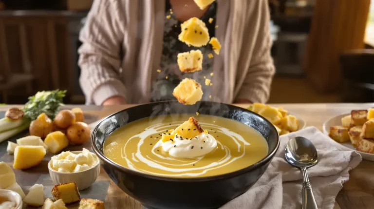 Soupe poireaux-pommes de terre de Cyril Lignac : la recette gourmande qui rappelle celle de mamie Soupe poireaux-pommes de terre de Cyril Lignac : la recette gourmande qui rappelle celle de mamie
