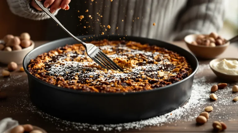 C'est la nouvelle recette qui fait fureur cet hiver : le gâteau noisettes-chocolat à la croûte ultra craquante (et vraiment facile)