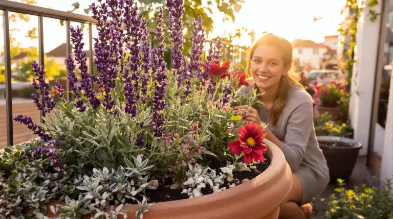 Ce gros pot sur votre balcon : 5 plantes à associer maintenant pour créer un jardin qui éveille les 5 sens