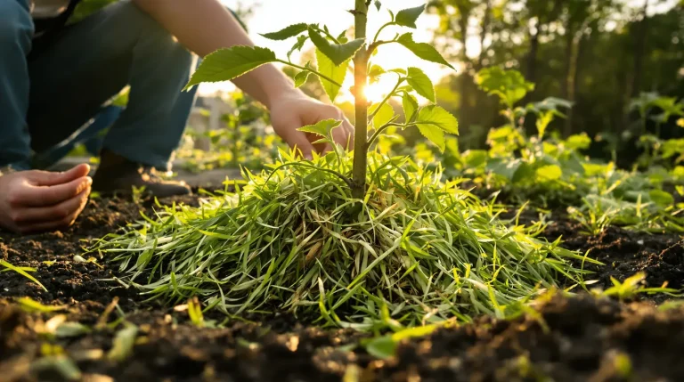 Ce paillage gratuit de votre tondeuse en avril ravage discrètement les racines de vos tomates