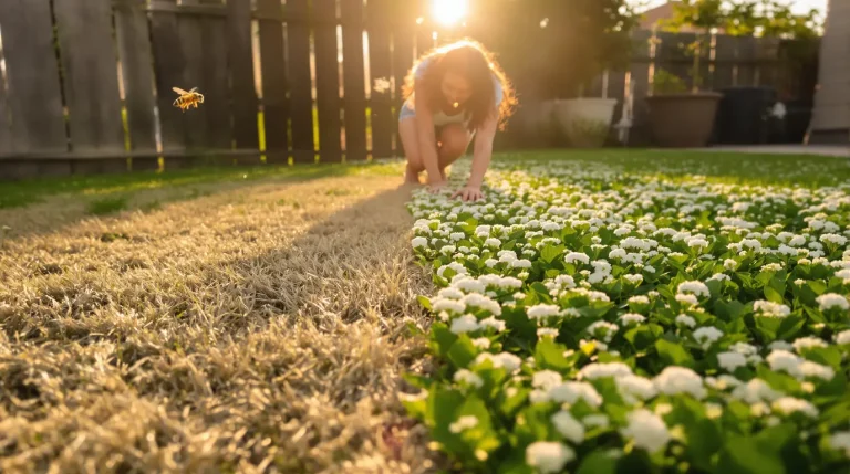Fini la pelouse ! Ce qui envahit les jardins en 2026 est plus beau et sauve les abeilles