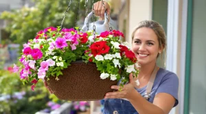 J’utilise cette méthode 3-en-1 ultra simple pour des suspensions fleuries parfaites tout l’été