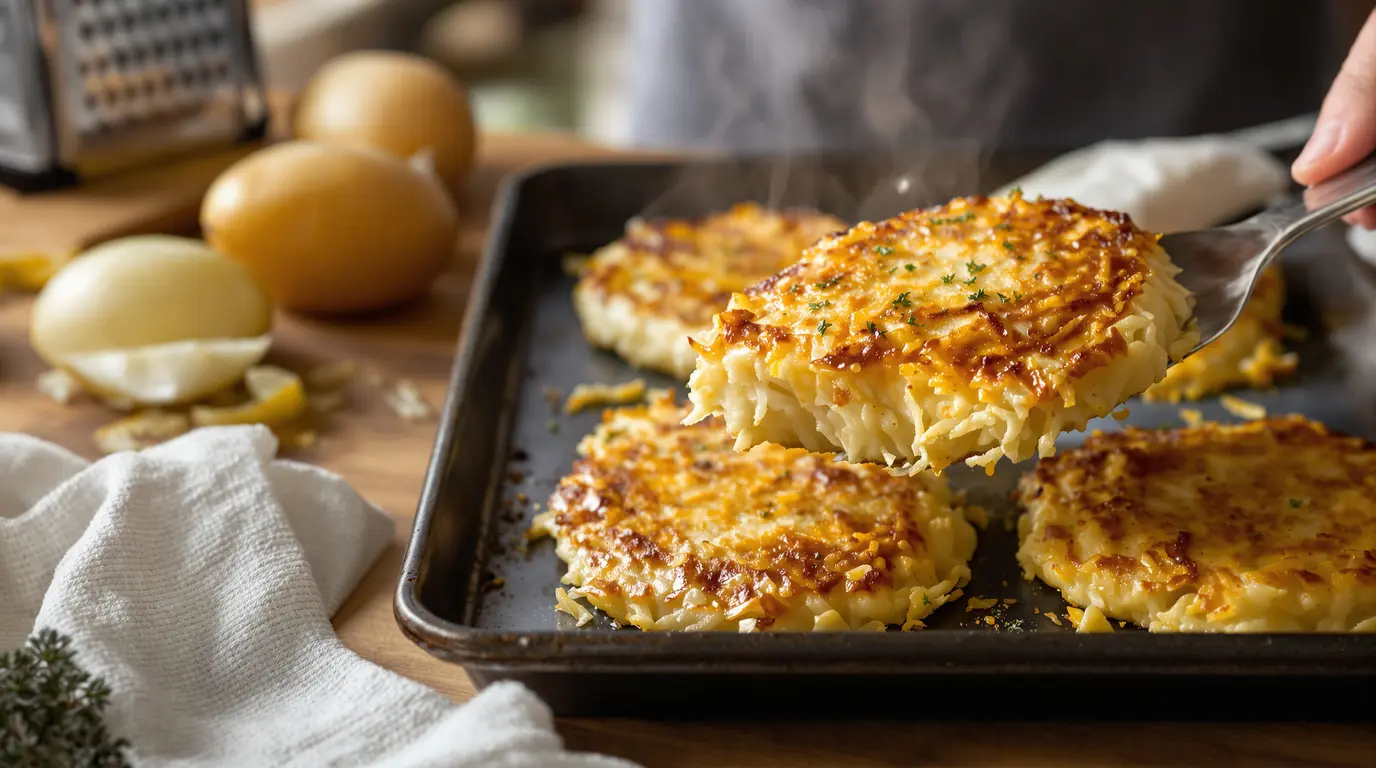 Je les prépare en 10 minutes : mes galettes de pommes de terre crousti-dorées au four, légères et bien meilleures que des frites Je les prépare en 10 minutes : mes galettes de pommes de terre crousti-dorées au four, légères et bien meilleures que des frites