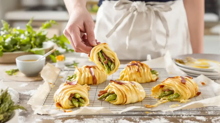 Je prépare toujours ces feuilletés aux asperges à l’avance pour être sereine à Pâques et profiter de mes invités