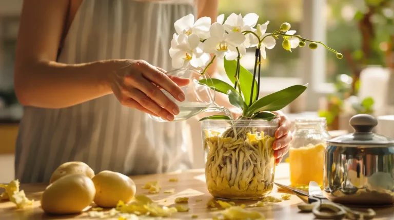 Orchidée : j’obtiens une floraison éclatante en un rien de temps avec une simple pomme de terre