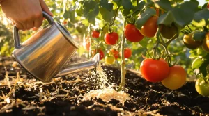 Tomates plus grosses et plus savoureuses : ajoutez 3 cuillères de ce produit à l’eau, voici pourquoi