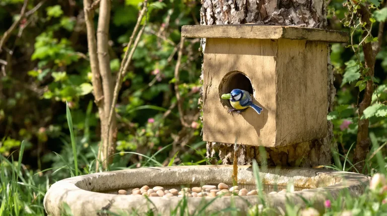 Un nichoir bien orienté attire les mésanges au printemps si le jardin offre eau, abris et insectes