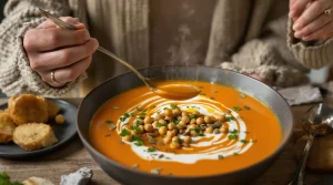 Velouté pois chiches-carottes au cumin : mon dîner healthy et complet pour les soirs de flemme