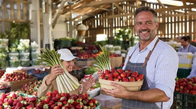 Asperges et fraises en pleine production : les consommateurs sont aux anges à La Marquise de Vers