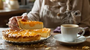 Servie tiède avec un café fumant, cette tarte au sucre ramène instantanément dans la cuisine d’une grand-mère du Nord