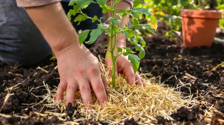 Tomates : ce geste naturel à faire au pied dès le printemps ralentit le mildiou et sauve la récolte
